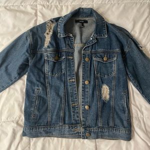 Ripped denim jacket